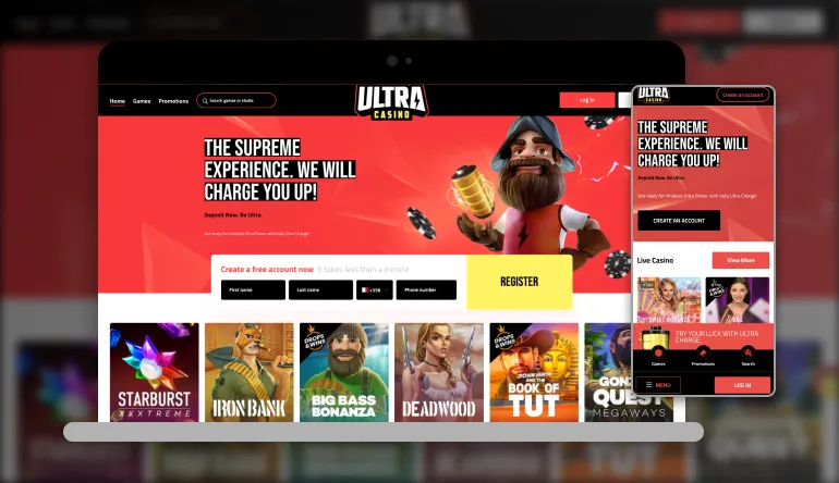 Ultra Casino App Screenshot